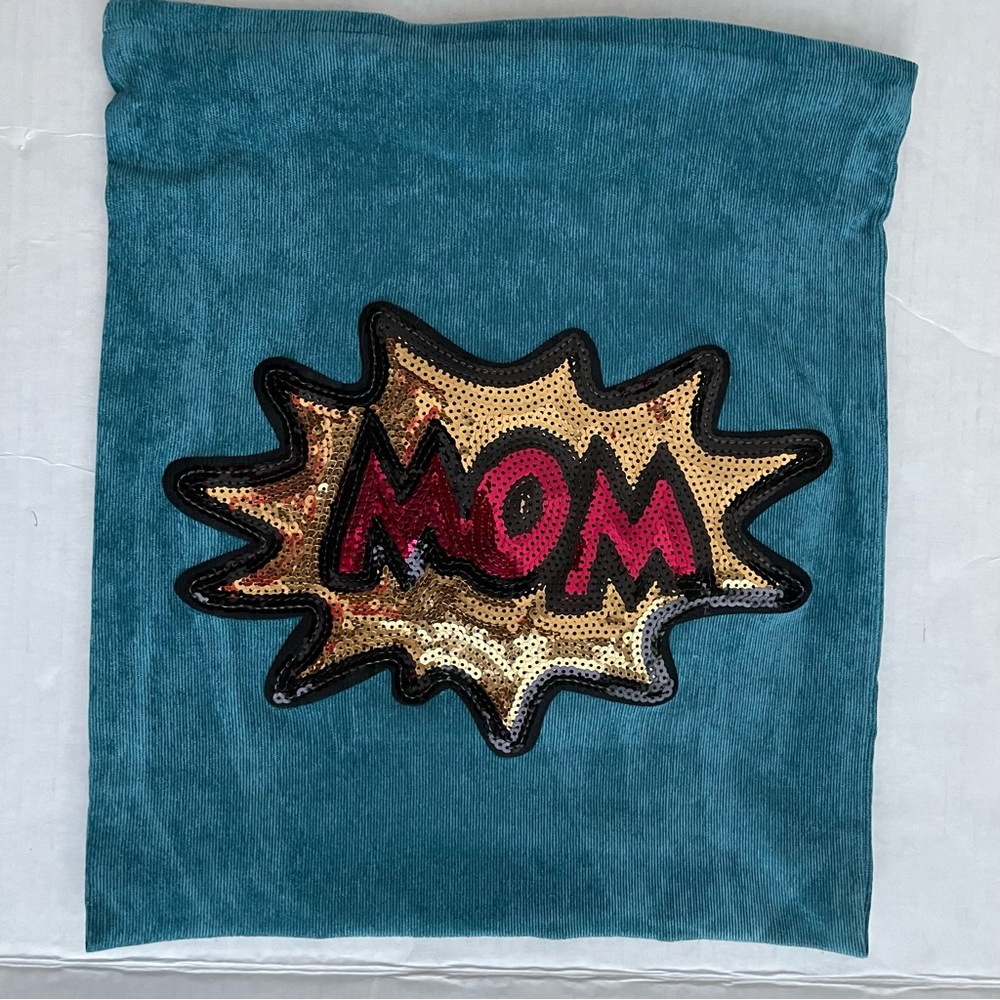 Corduroy, sequin appliqué tote - Picture 2 of 6
